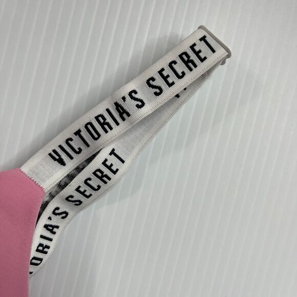 Victoria's Secret T-Shirt Lightly Lined Wireless Bra 32C Spell Out Straps Pink - Picture 6 of 6